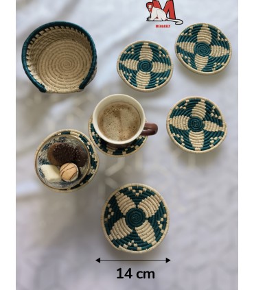 Sous-verres “Éclats de Nature” avec support