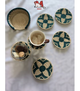 Sous-verres “Éclats de Nature” avec support