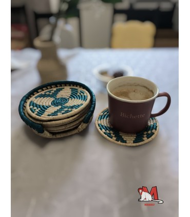 Sous-verres “Éclats de Nature” avec support