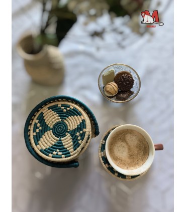 Sous-verres “Éclats de Nature” avec support