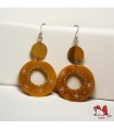 Boucle d'oreille en corne recyclée