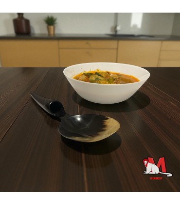 Louche en corne de zébu