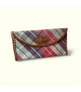 pochette fine cuir rose