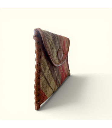 pochette fine cuir rose