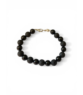 Onyx de Madagascar et Pierre de lave