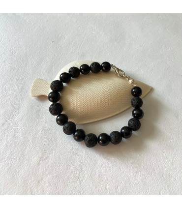 Onyx de Madagascar et Pierre de lave