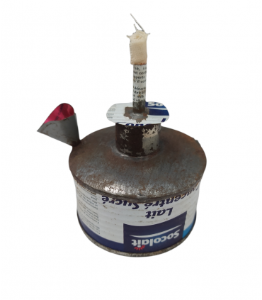 Lampe à pétrole socolait upcycling