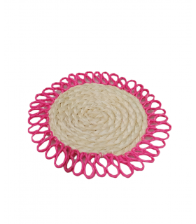 Sous plat rose/beige