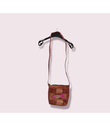 Bandoulière en cuir PM rose